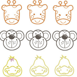 Diseño Para Bordado Paquetes De Animales Para Bebé