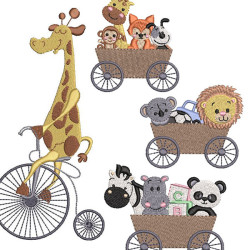 Embroidery Design Giraffe Package And Your Friends