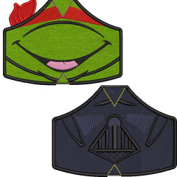 Embroidery Design 8 Masks Anatomic In 5 Sizes From Xs To Xl