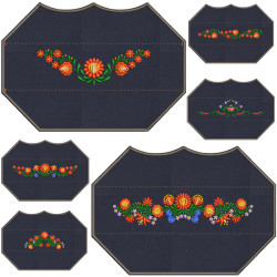 Embroidery Design 3d Embroidered Finish 10 Masks Kalocsai