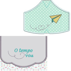 KIT BOLSINHA E MÁSCARAS AVIÃO DE PAPEL 7 TAMANHOS