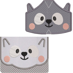 Embroidery Design Kit Bag And Masks Raccoon 5 Sizes