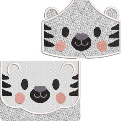 Embroidery Design Kit Bag And Masks Zebra 5 Sizes