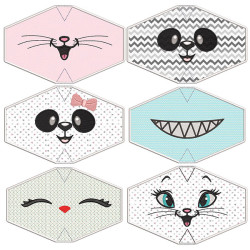 30 ADULT COMFORT MASKS EMBROIDERED FINISH