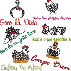 Diseño Para Bordado Paquete De La Semana Del Pollo De Angola