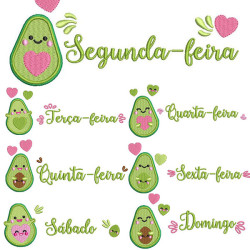 Embroidery Design Week Avocado Pt