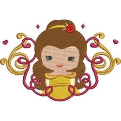 Embroidery Design Princess In Frame 1