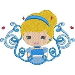 Embroidery Design Princess In Frame 2