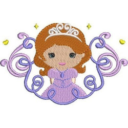 Embroidery Design Princess In Frame 6