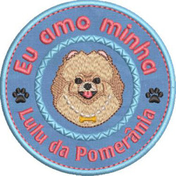 Embroidery Design I Love My Dog Sptiz Pt