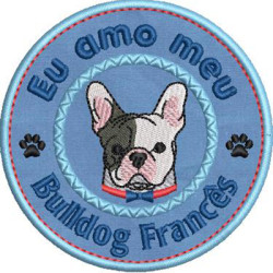 Matriz De Bordado Eu Amo Meu Bulldog Francês