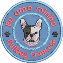Matriz De Bordado Eu Amo Minha Bulldog Francesa