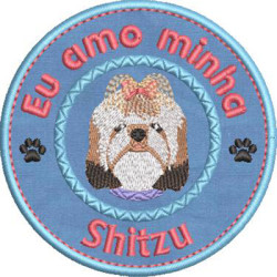 Diseño Para Bordado Amo Mi Shitzu Pt