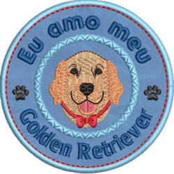 Matriz De Bordado Eu Amo Meu Golden Retriever