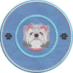 Embroidery Design I Love My Lhasa Apso 4