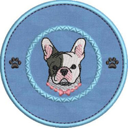 Embroidery Design I Love My Bulldog French 3