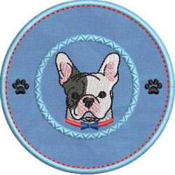 Embroidery Design I Love My Bulldog French 4