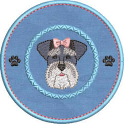 Embroidery Design I Love My Schnauzer 3