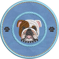 Embroidery Design I Love My English Bulldog 4