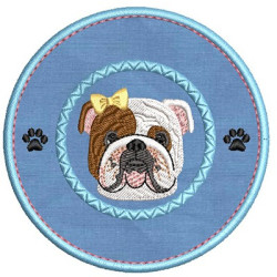 Embroidery Design I Love My English Bulldog 4