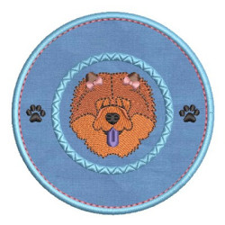 Embroidery Design I Love My Chow Chow 3