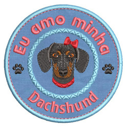 Embroidery Design I Love My Dachshund