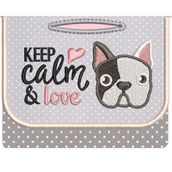 Embroidery Design Support Hygienic Bag Pet Keep Calm 2