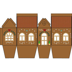 Embroidery Design 3d House For Embroidering, Folding And Glue