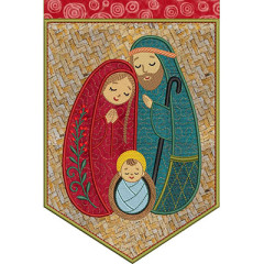 Embroidery Design Holy Family Panel Project Made Entir..