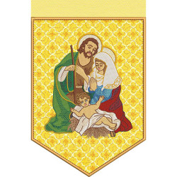 Diseño Para Bordado Proyecto De Panel Sagrada Familia 4 Realizado Íntegramente En Máquina De Bordar