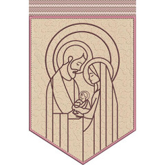 Embroidery Design Holy Family Panel Project Made Entir..