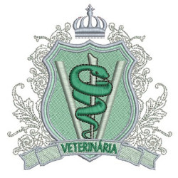 Matriz De Bordado Escudo Veterinária 7