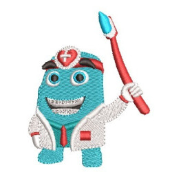 Embroidery Design Dentist Mascot