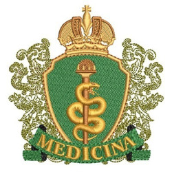 Diseño Para Bordado Escudo De Medicina 17