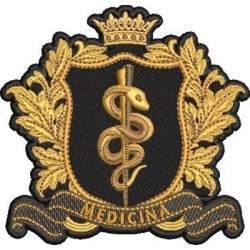 Matriz De Bordado Escudo Medicina 20