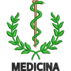 Matriz De Bordado Escudo Medicina 21