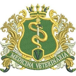 Diseño Para Bordado Escudo De Medicina Veterinaria 6