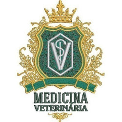Matriz De Bordado Escudo Medicina Veterinária 7