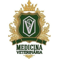 Matriz De Bordado Escudo Medicina Veterinária 8