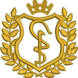 Diseño Para Bordado Escudo De Medicina 24