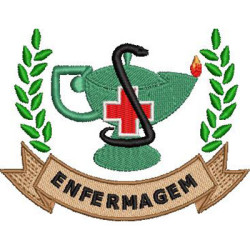 Diseño Para Bordado Escudo De Enfermería 12