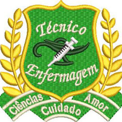 Diseño Para Bordado Escudo Técnico En Enfermería