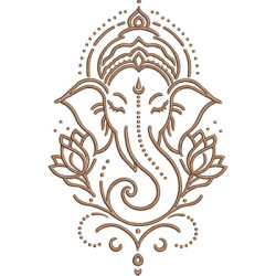 Matriz De Bordado Ganesha Decorativo