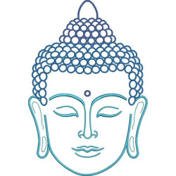Embroidery Design Big Buddha Head 1