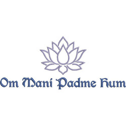 Diseño Para Bordado Flor De Loto Om Mani Padme Hum 1