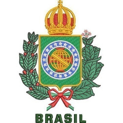 Embroidery Design Brazil Empire Shield