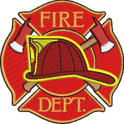 Embroidery Design Fire Department Shield