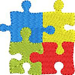 Embroidery Design Autism Symbol 5 Cm
