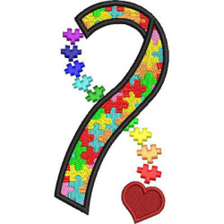 Embroidery Design Autism Symbol 12 Cm
