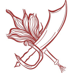 Embroidery Design Eruexim And Iansan Sword 2